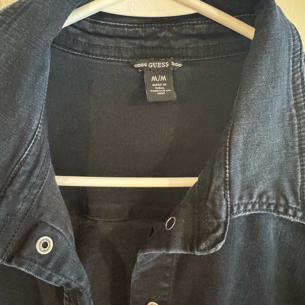 Guess Charcoal Button-Up Jacket